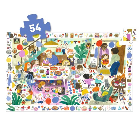 Megfigyeltető puzzle - Szülinapi parti, 54 db-os - Birthday Party