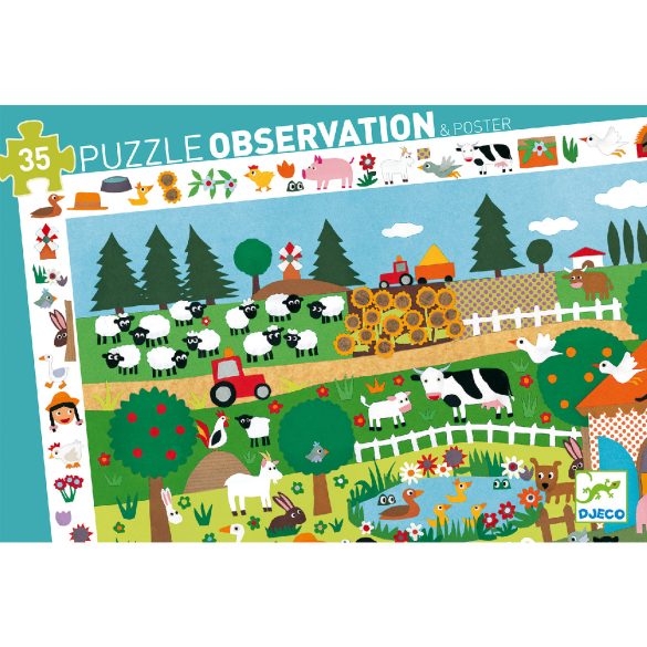 Megfigyeltető puzzle - A farm, 35 db-os - The farm
