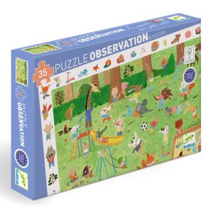 Megfigyeltető puzzle - Kisbarátok a kertben, 35 db-os - Little friends' garden