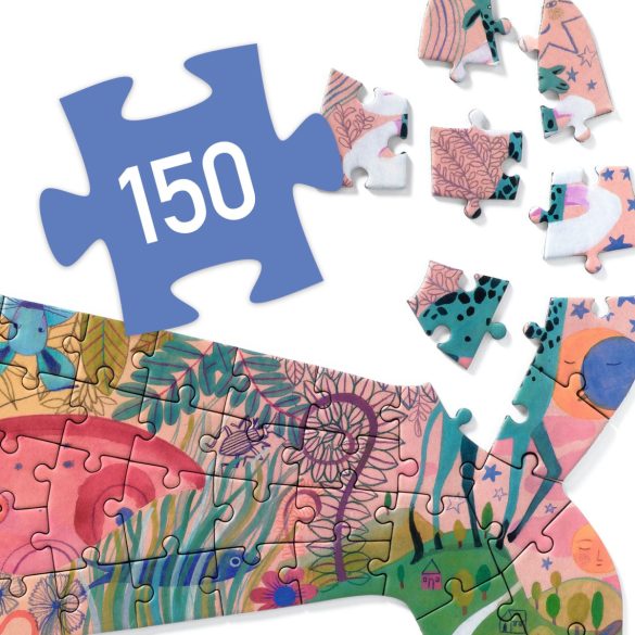 Művészeti puzzle - Bálna, 150 db-os - Whale