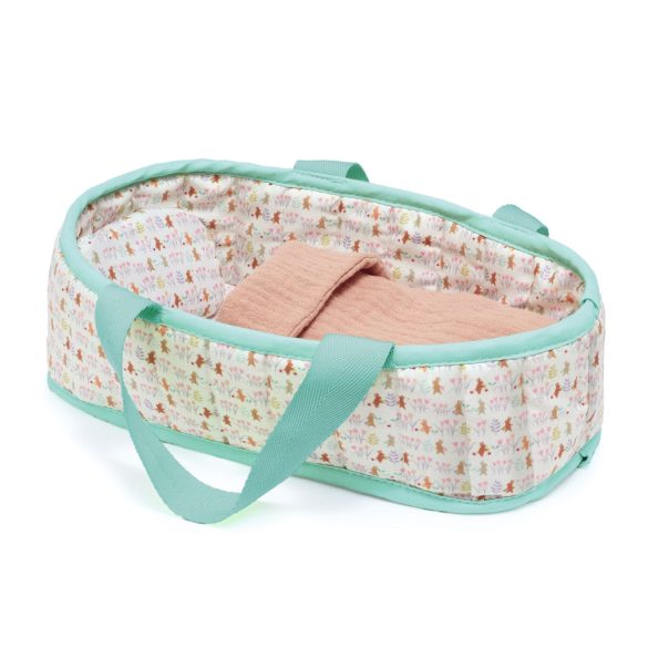 Játékbaba Mini, 20 cm - Sasha mózeskosárral