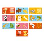 Párosító puzzle - Ki mit eszik?, 20 db-os -  Dinner's ready!