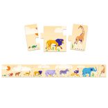 Sorozatkirakó puzzle - Kicsi és nagy, 10 db-os - Smal and big