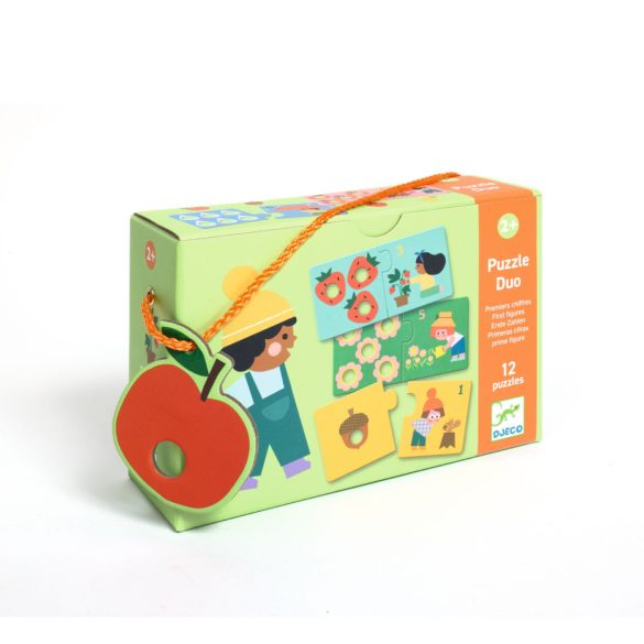 Párosító puzzle - Számpárosító, 24 db-os - First figures