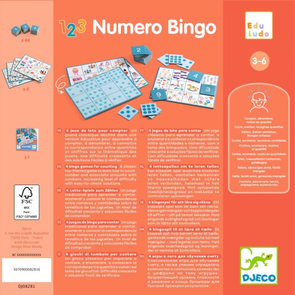 Fejlesztő játék - Számos bingó - Numero Bingo