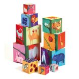Toronyépítő kocka - Természet és állatok - 10 nature and animal blocks