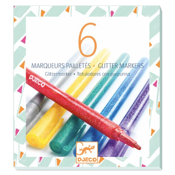 6 csillámtoll - 6 glitter markers