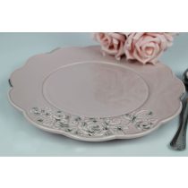 Rózsaszín vintage tányér 25cm