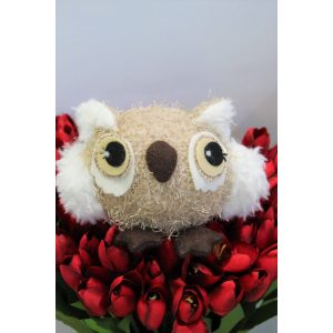 Barna plüss bagoly 18cm