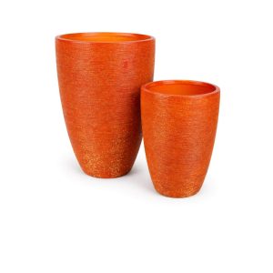 Narancssárga csillogó váza 2-készlet