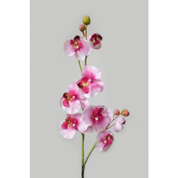 Fehér-rózsaszín mű orchidea 80cm