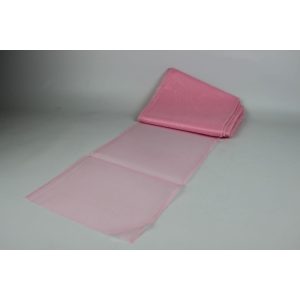 Rózsaszín átlátszó organza 22cm 6db