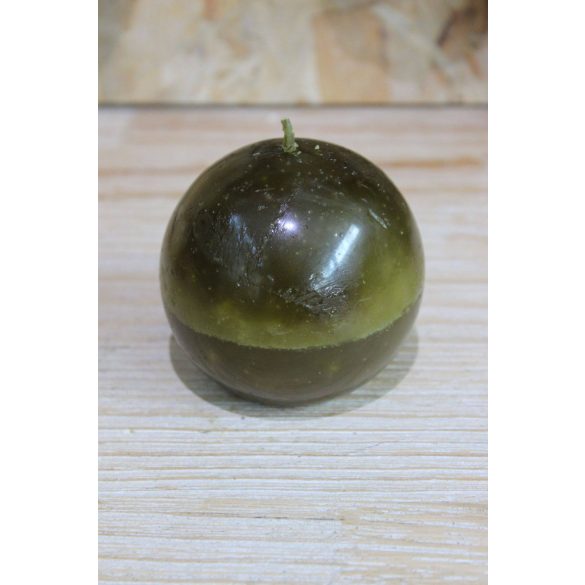 Zöld gömb alakú illatos gyertya 7,5cm