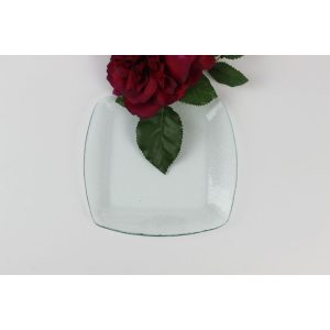 Átlátszó üvegtányér 24cm