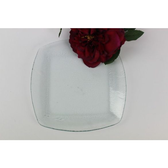 Átlátszó üvegtányér 28cm