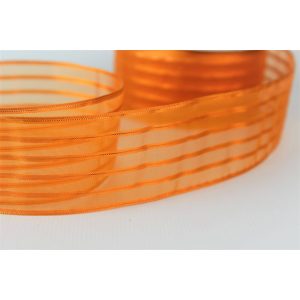 Narancssárga átlátszó szalag csíkokkal 3,5cm