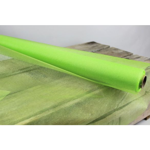 Világoszöld organza anyag 48cm