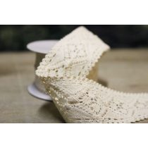 Krémszínű csipke szalag 4cm