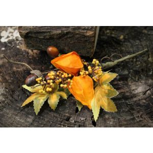 Narancssárga őszi betűző makkokkal 24cm