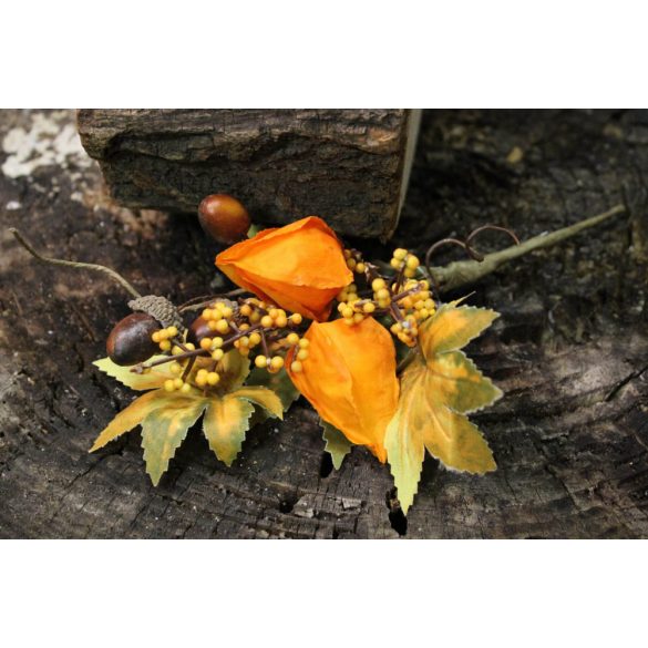 Narancssárga őszi betűző makkokkal 24cm