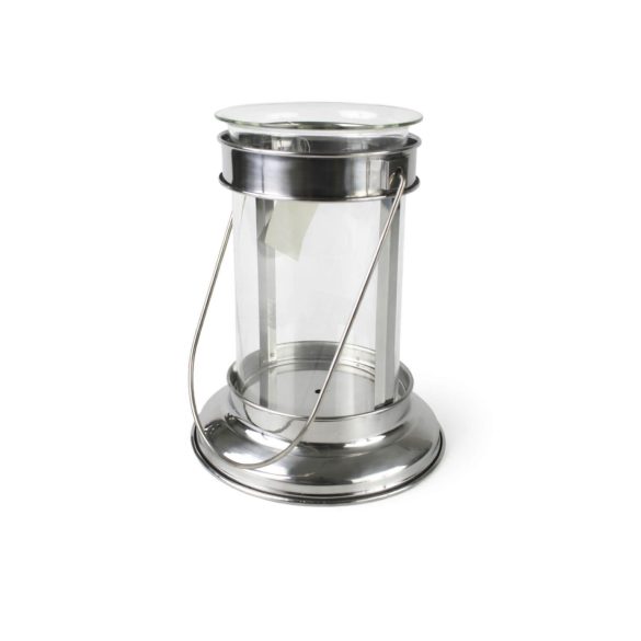 Ezüst modern lámpás 21cm