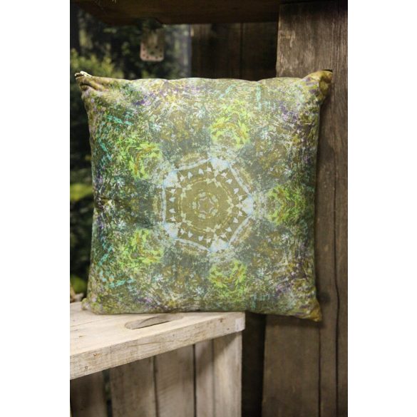 Zöld-kék dekor párna MANDALA 45cm