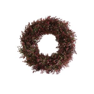 Bordó kopogtató ajtódísz mezei virágokból 64cm
