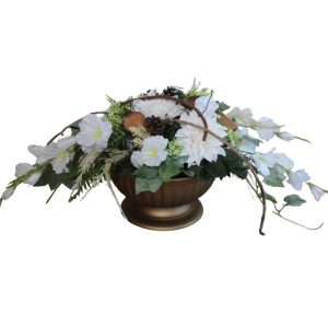 Fehér ikebana sírra