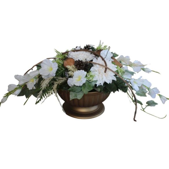 Fehér ikebana sírra