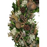 Bukszus koszorú ajtóra, 50 cm