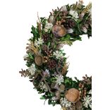 Bukszus koszorú ajtóra, 50 cm