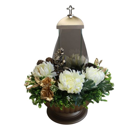 Sírdísz Amfora mécsessel 40 cm