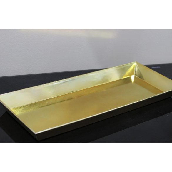 Arany műanyag tálca szögletes 49cm