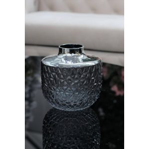 Szürke kerek modern váza MIST 16cm