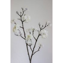 Mű ágacska, fehér virágokkal 85 cm