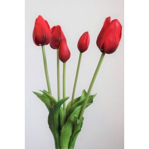 Piros mű tulipán csokor 46cm