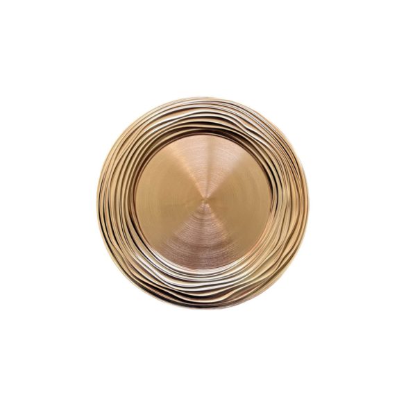 Rose gold fényes Moderno dekor tálca 33 cm