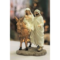 Fehér-barna karácsonyi dekoráció Szent család 20cm