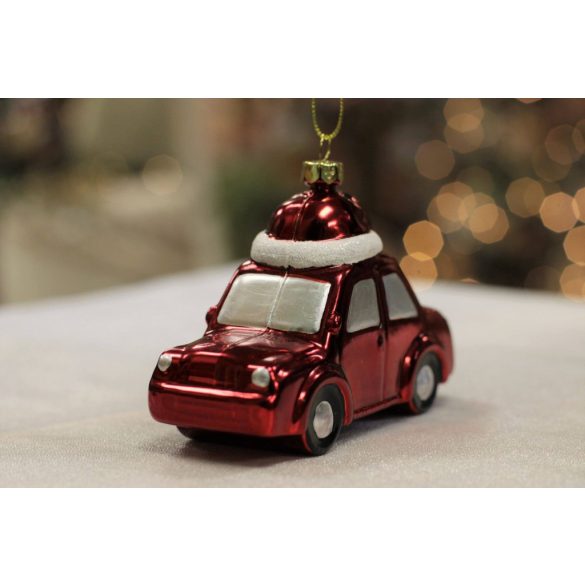 Klasszik karácsonyfadísz autó 8cm