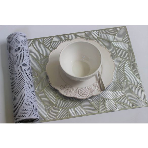 Ezüst asztali futó NATURE 200cm 35cm
