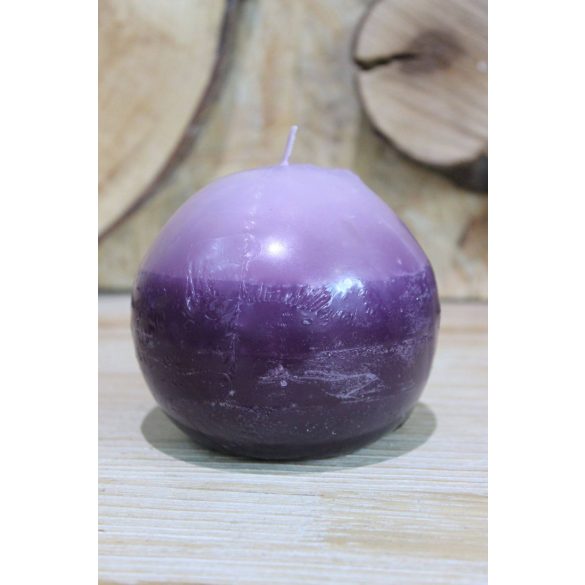 Sötét lila gömb alakú illatgyertya 9cm