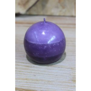 Lila gömb alakú illatgyertya 7cm