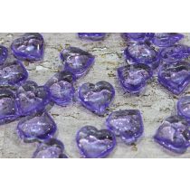 Lila dekoratív szívek 250g