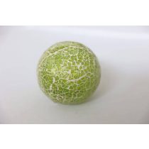 Zöld gömb tördelt üvegből 11cm
