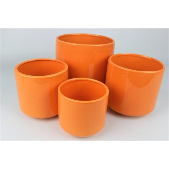 Narancssárga kerámia virágcserép XL 18cm