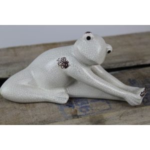 Fehér nyújtó béka barna patinával