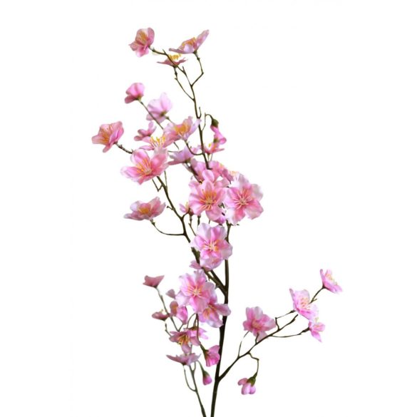 Rózsaszín mű cseresznye ág 75cm