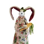 Dekoratív nyuszilány sárgarépával 107cm