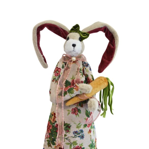 Dekoratív nyuszilány sárgarépával 107cm