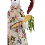 Dekoratív nyuszilány sárgarépával 107cm